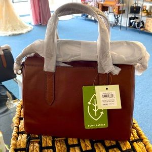 Fossil Sidney Satchel Black/ Black Multi/ Medium Brown